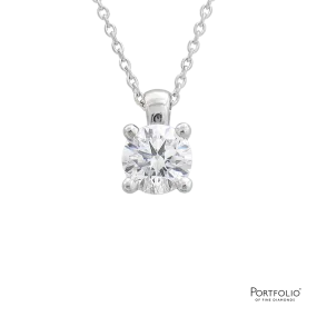 0.42ct G SI1 Diamond White Gold Pendant