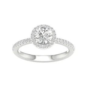 14K White Gold Lab Grown Round Brilliant Diamond Engagement Ring