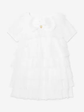 Angels Face Girls Tallulah Pleated Dress in White