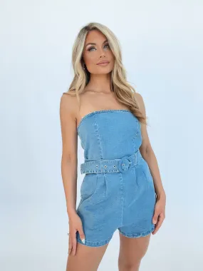 Chambray Charm Romper