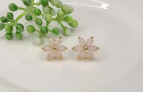 Clear Flower Studs