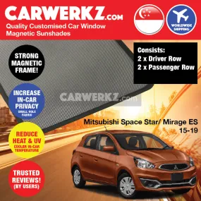 Customised Window Magnetic Sunshades for Mitsubishi Space Star Mirage ES 2015-2020 6th Generation Japan Hatchback