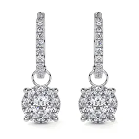 Dangling Round Diamond Earring