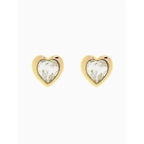 Han Crystal Heart Earring Gold