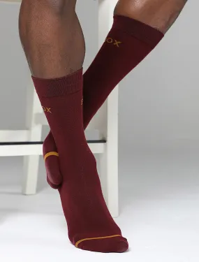 Maroon Tan - Lux Dress Socks