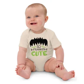 'So Franken Cute" Organic cotton baby bodysuit