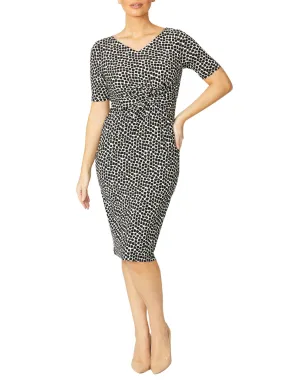 Verona Black Geo Jersey Dress